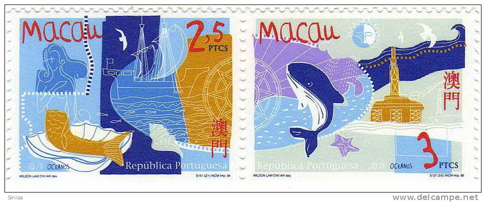 Macau / Nature / Oceans / Whale - Unused Stamps