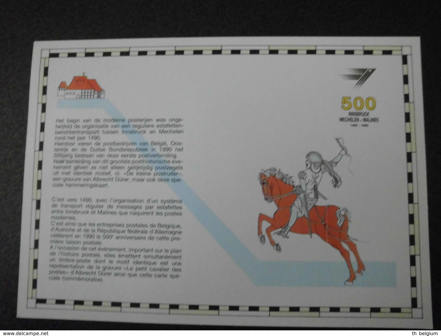Belgium 1990 - 2 X FDC + 1 X MC Joint Issue Postal Service Innsbruck - Mechelen / With Germany - Berlin - DDR - Austria - Emissioni Congiunte