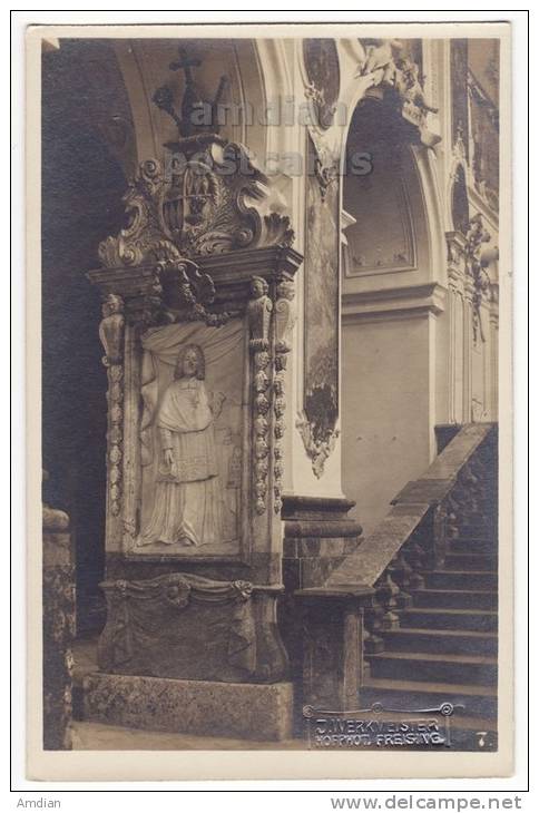 GERMANY - FREISING BAVARIA ? - CHURCH INTERIOR DECORATION DETAIL - C1920s-30s Real Photo Postcard RPPC - TO IDENTIFY - Freising