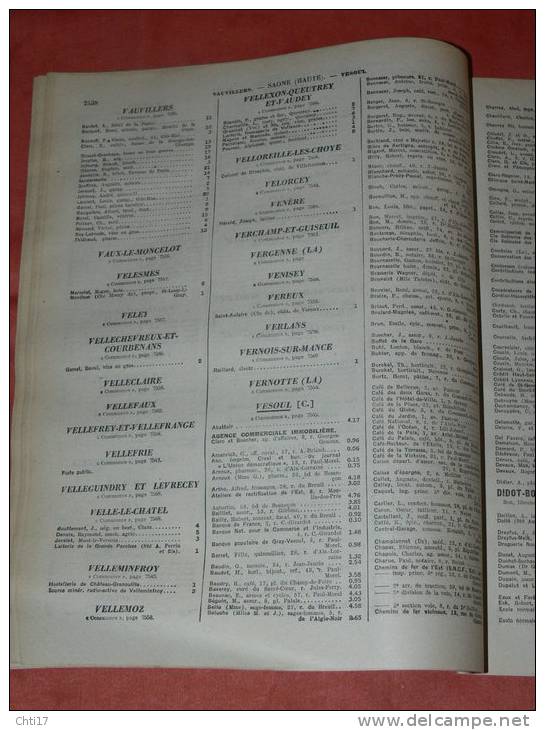 VESOUL LURE GRAY  SCEY FAVERNEY VITREY LUXEUIL    DEPARTEMENT EXTRAIT ANNUAIRE 1939 AVEC COMMERCES ET PARTICULIERS - Annuaires Téléphoniques