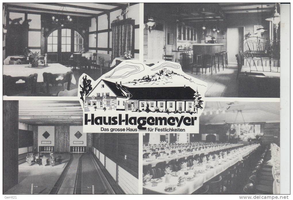 4807 BORGHOLZHAUSEN, Haus Hagemeyer, Mehrbildkarte, U.a. Kegelbahn/Bowling - Guetersloh