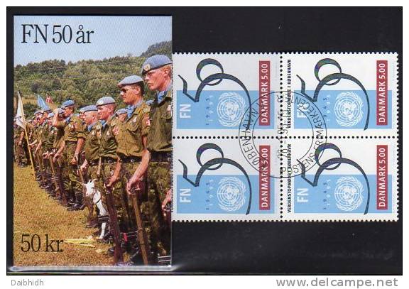 DENMARK 1995 United Nations 50th Anniversary Booklet S74 With Cancelled Stamps.  Michel 1095MH, SG SB161 - Carnets