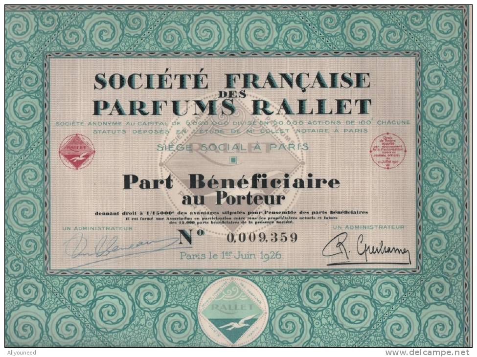 PARFUMS RALLET  1926 - Parfums & Beauté