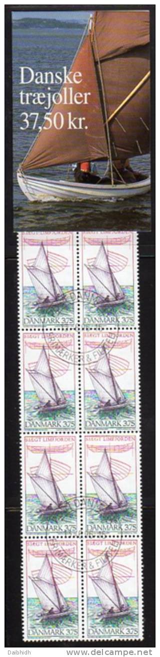 DENMARK 1996 Wooden Sailing Boats Booklet S82 With Cancelled Stamps.  Michel 1128MH, SG SB171 - Booklets