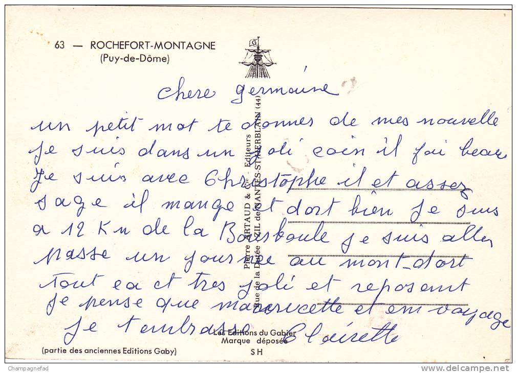 ROCHEFORT-MONTAGNE 63, TELEGRAMME HUMOURISTIQUE MULTI-VUES - Andere & Zonder Classificatie