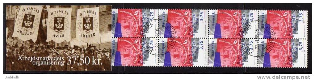 DENMARK 1998 Centenary Of Trades Unions 37.50 And 50Kr Booklets S92-93 With Cancelled Stamps.  Michel 1171, MH, SG SB184 - Booklets