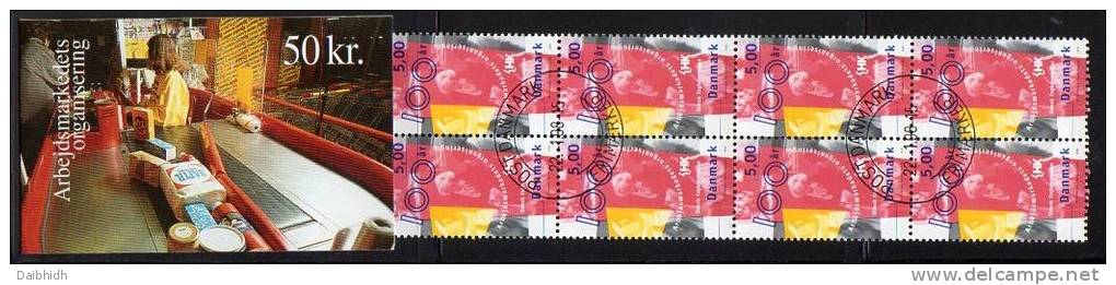 DENMARK 1998 Centenary Of Trades Unions 37.50 And 50Kr Booklets S92-93 With Cancelled Stamps.  Michel 1171, MH, SG SB184 - Carnets