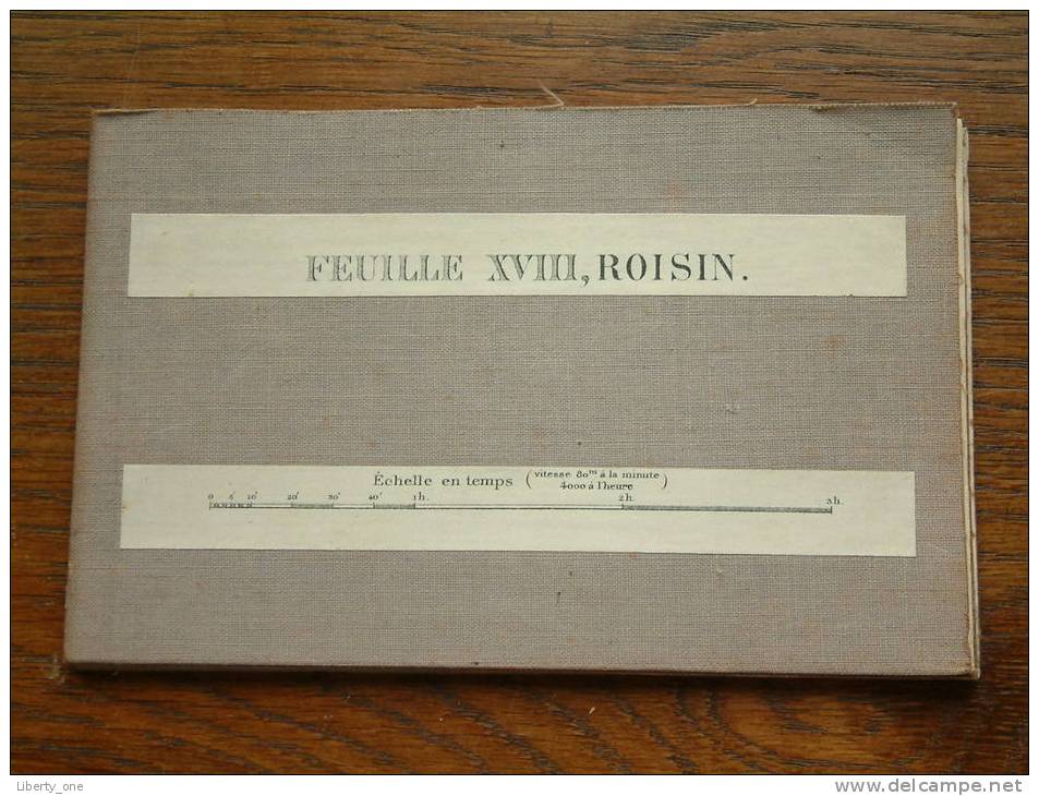 ROISIN Feuille XVIII / 100.000 - Honnelles / Henegouwen - Belgie ( Achterzijde Soort Jute ) 1908  E. Smekens ! - Europa