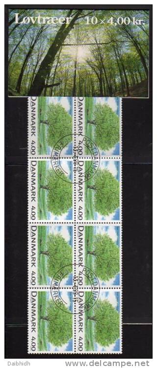 DENMARK 1999 Trees Booklet S99 With Cancelled Stamps.  Michel 1199MH, SG SB194 - Libretti