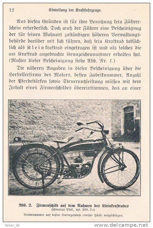 Handbuch F.d. Überwachung Des Kraftfahrzeugverkehrs 1926, Oldtimer Motorrad Auto LKW - Old Books