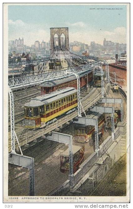 BROOKLYN BRIDGE-GARE ET TRAIN-METRO.1924-TTB - Metro