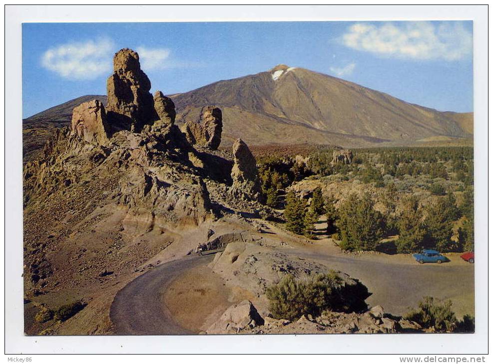 Espagne--TENERIFE-- Pico Del Teide Y Vista Parcial De Las Canadas((voitures),cpm N° 16 éd CT - Tenerife