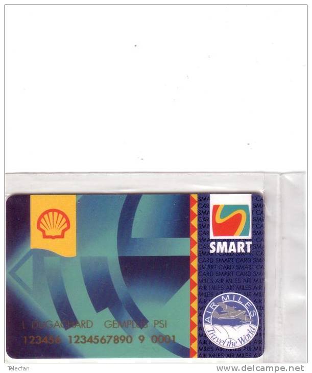 GB UK TEST CARD SHELL PETROLE AIR MILES AIRLINES GEMPLUS WITHOUT CHIP NEUVE MINT IN BLISTER VERY RARE - Erreurs & Variétés