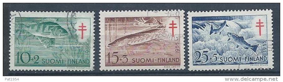 Finlande 1955 N° 426/428 Oblitérés  Surtaxe Pour Lutte Anti Tuberculose Poissons - Oblitérés