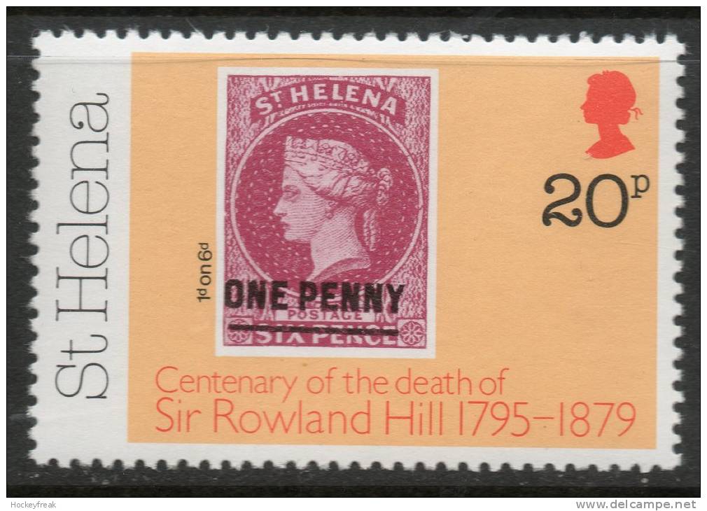 St Helena 1979 - 20p Death Centenary Of Rowland Hill - Wmk Crown To Right Of CA MNH SG353W Cat £16 SG2002! - Saint Helena Island