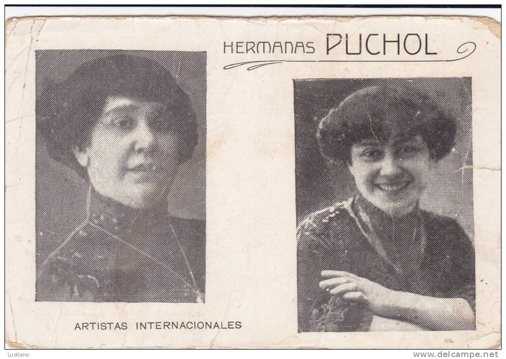 Spain Postcard Hermanas PUCHOL Artistas España ( 2 Scans ) - Entertainers
