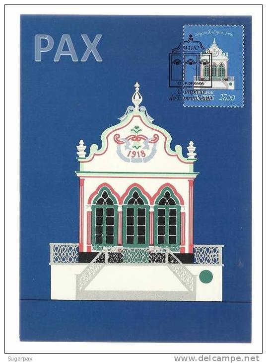 PORTUGAL - AÇORES - ARQUITECTURA REGIONAL - OS IMPÉRIOS DO ESPÍRITO SANTO - BPA 20 - 2 SCANS - CARTE MAXIMUM - MAXICARD - Maximum Cards & Covers