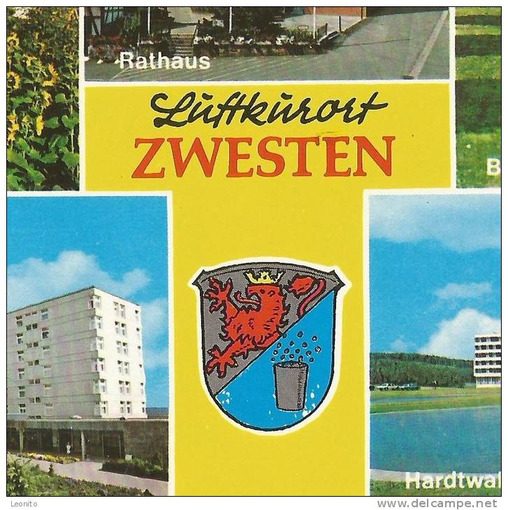 ZWESTEN Mit Wappen Hardtwaldklinik I Und II Kirche Rathaus Bewegungsbad 1989 - Bad Zwesten