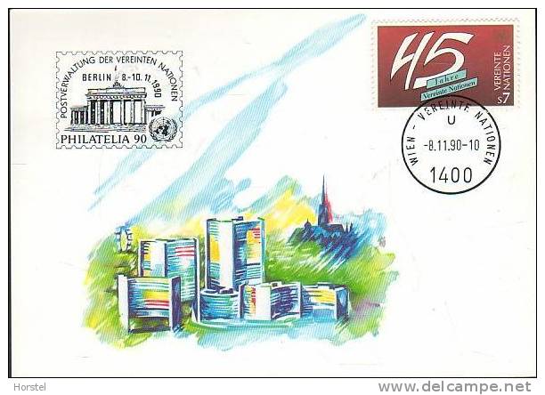 Deutschland Mi 1477+1478+1481+1482 - Philatelia 1990 - Ersttagsstempel 9.11.1990 + 8.11.1990 - Briefe U. Dokumente