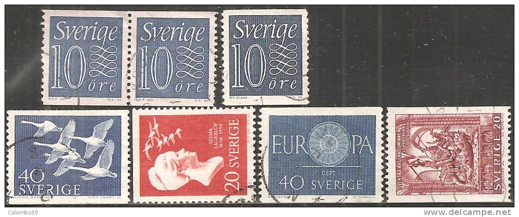 Svezia 1956/62 Usato - N° 7 Valori - Gebraucht