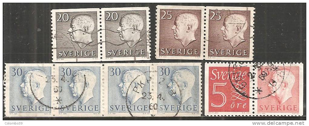 Svezia 1951/60 Usato - N° 10 Valori - Gebraucht