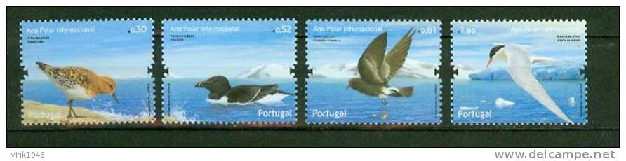 Portugal 2008,4V, Set,birds,vogels,vögel,oi Seaux,pajaros,aves,polar Year, MNH/Postfris(D1534) - Autres & Non Classés