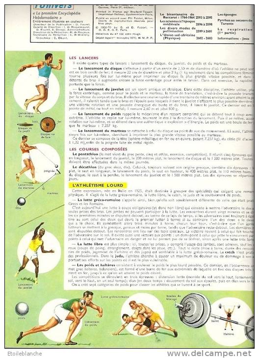 Photo Athletisme, Lancer Du Javelot, Couverture Revue Tout L'Univers / 4 Pages Illustrées Sport - Athletics