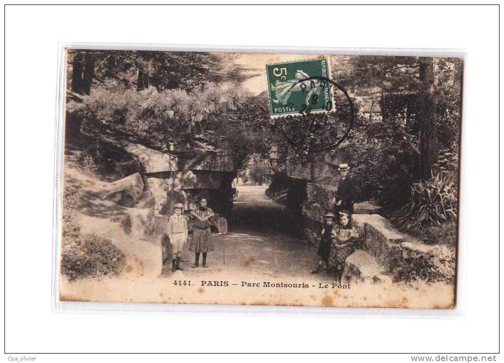 75 PARIS XIV Parc Montsouris, Pont, Animée, Ed ? 4141, 1912 - Paris (14)