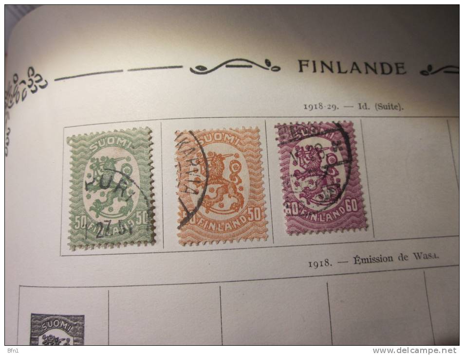 COLLECTION  TIMBRES  FINLANDE   DEBUT 1875 VOIR PHOTOS