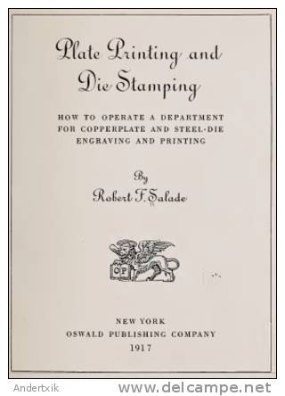 EBook: "Plate Printing And Die Stamping" By Salade - Other & Unclassified