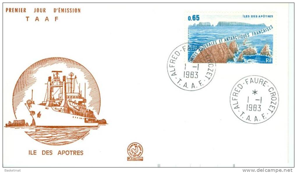 TAAF ENV  FDC 1983 ILES DES APOTRES - FDC