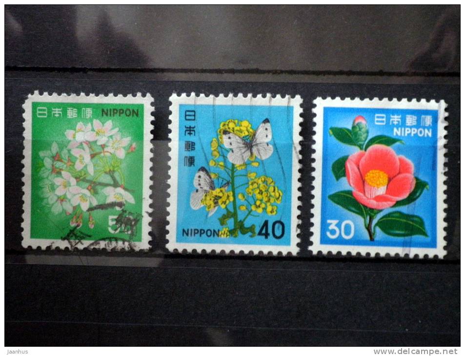 Japan - 1980 - Mi.nr.1441-1443 - Used Set - Plants, Animals, A National Cultural Heritage - Definitives - Used Stamps