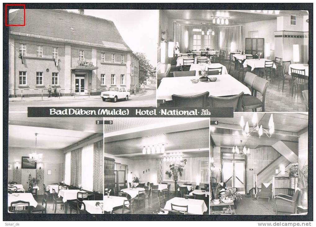 AK Bad Düben(Mulde), Sachsen, Hotel National, Hotelhalle - Bad Dueben