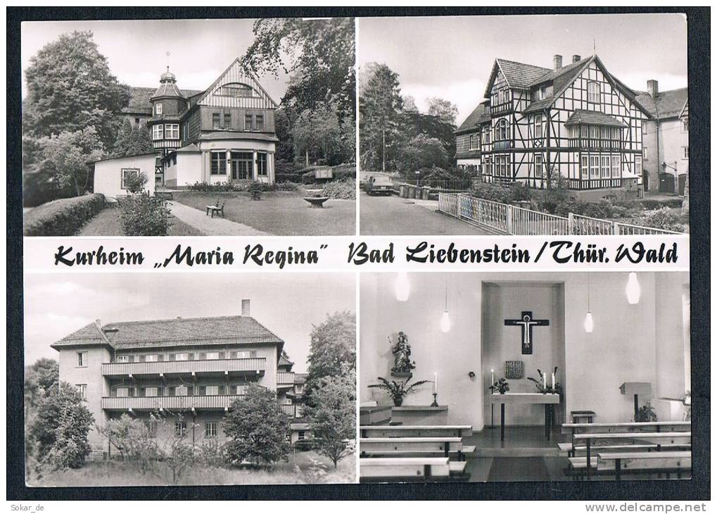 AK Bad Liebenstein/Thüringer Wald, Thüringen, Kurheim, Kirche - Bad Liebenstein