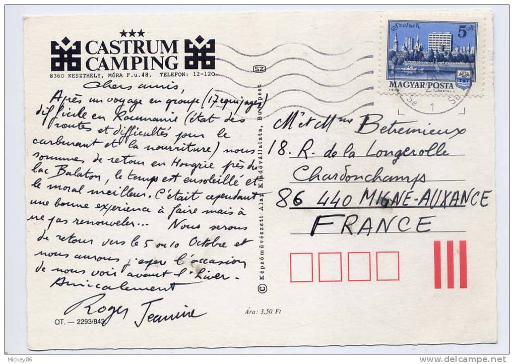 Hongrie--KESZTHELY-BALATON---Castrum Camping --Vues Diverses, Voitures,--Hongrie  Pour France - Hongrie