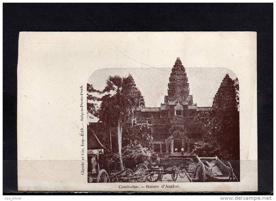 CAMBODGE Angkor, Ruines, Ed Claude &amp; Cie, Dos 1900 - Cambodge