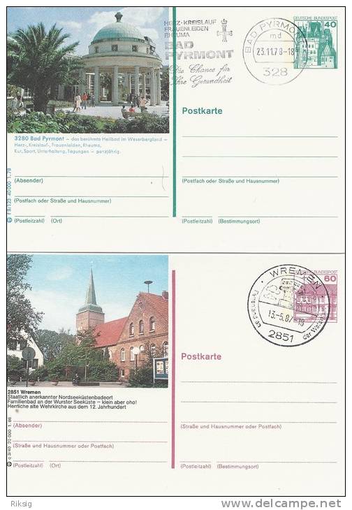 Germany Postal Stationery  4 Cards   # 923 # - Bildpostkarten - Gebraucht