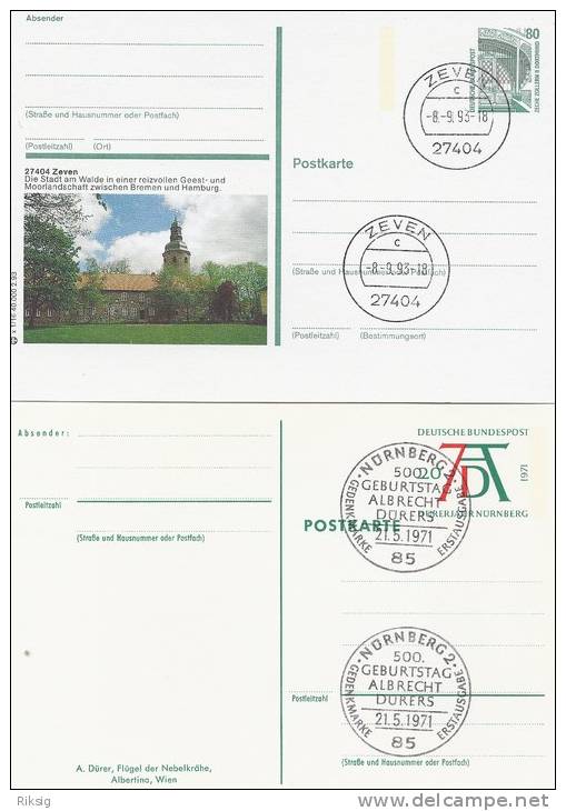 Germany Postal Stationery  4 Cards   # 923 # - Bildpostkarten - Gebraucht