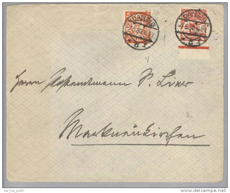 DR Danzig 1930-05-07 Brief Mit Mi#193y+193y - Storia Postale