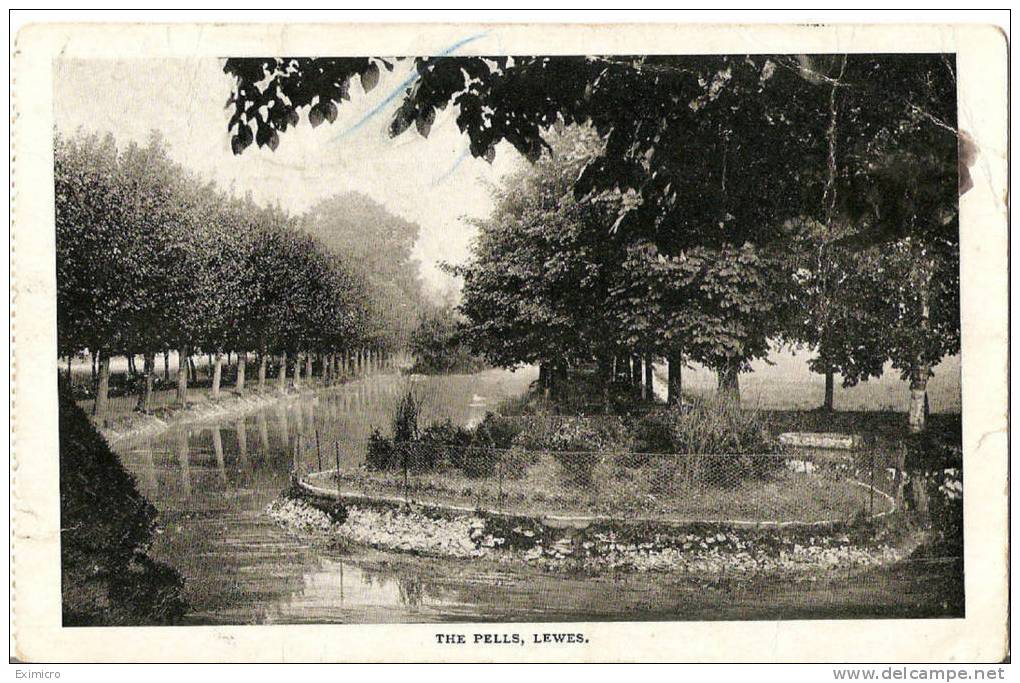 GREAT BRITAIN 1905 1d POSTAGE DUE MARK ON THE PELLS, LEWES POSTCARD - Other & Unclassified