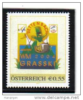 CC101 PM ÖSTERREICH 2004 PERSONALISIERTE MARKE GRASSCHI WM ANK NR. 24 ** Postfrisch - Personalisierte Briefmarken