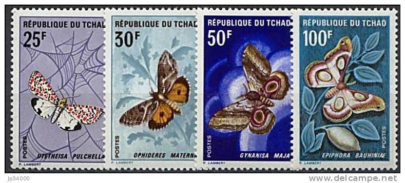 TCHAD Papillons, (YVERT N° 157/60) Neuf Sans Charniere **. MNH - Papillons