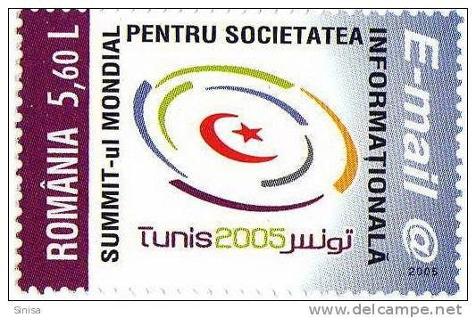 Romania / Summit In Tunisia For Informatic Society - Ongebruikt