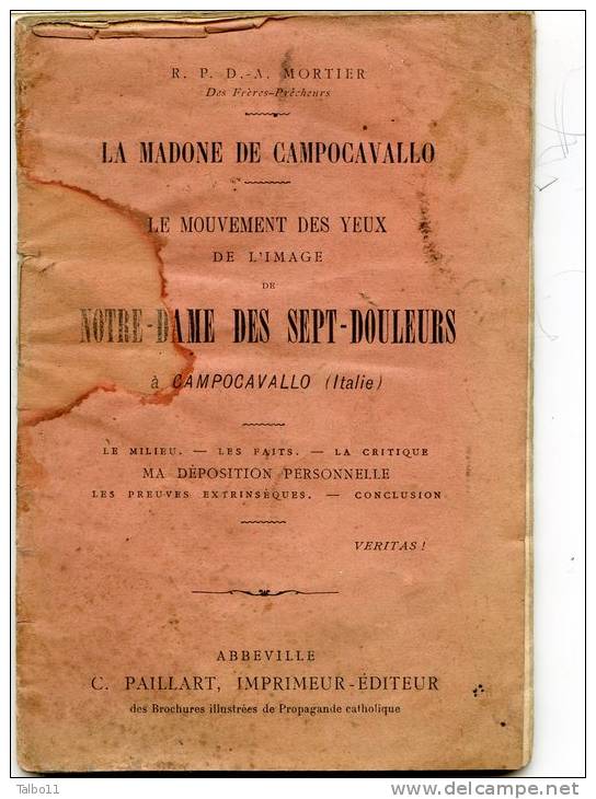 La Madone De Campocavallo- Le Mouvement Des Yeux De L'image De Notre Dame Des Sept Douleurs - Andere & Zonder Classificatie