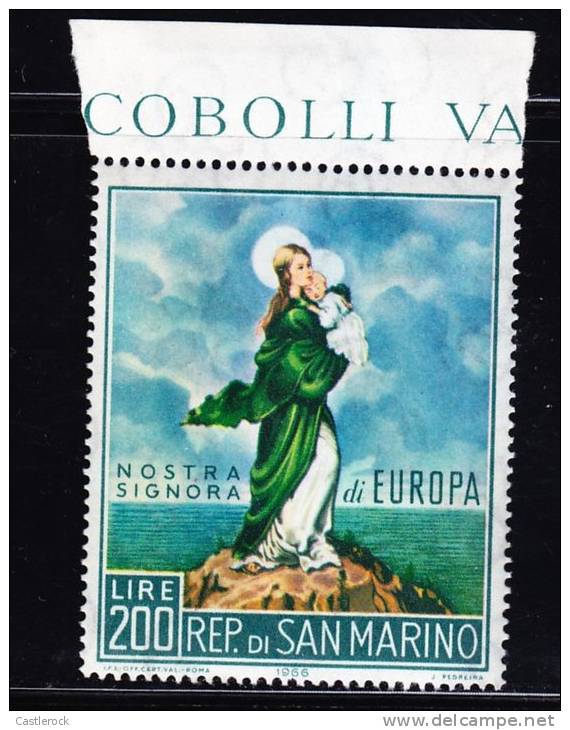 O) 1966 SAN MARINO, OUR LADY OF EUROPE, FOR 1, MNH. - Unused Stamps