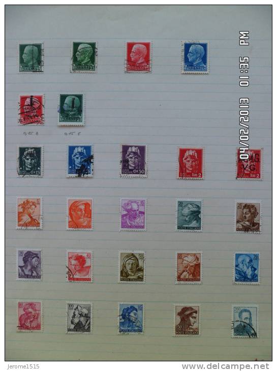 Timbres Italie : Lot Personnages - Collections