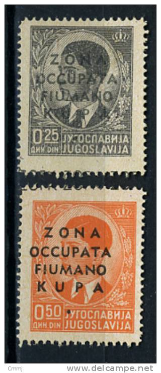 1941 - ZONA FIUMANO KUPA - Sass. 1-2 - Mi. 1-2 -  NH -  (W028.....) - Fiume & Kupa