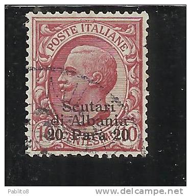 ITALY ITALIA LEVANTE SCUTARI D´ALBANIA 1909 - 1911 20 PA SU 10 C USED - European And Asian Offices