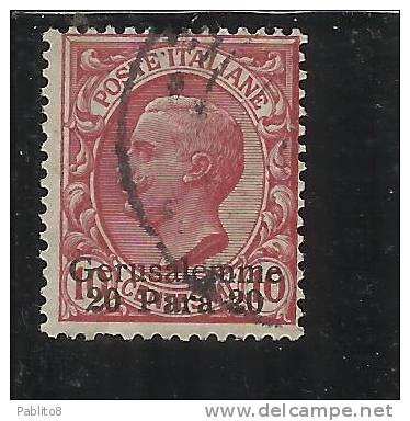 ITALY ITALIA LEVANTE GERUSALEMME 1909-11 20 PA SU 10C USED - European And Asian Offices