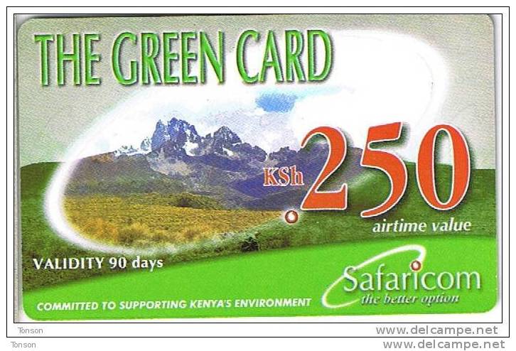 Kenya, KSh 250, The Green Card, Expiry 02/11/2008, 2 Scans. - Kenia